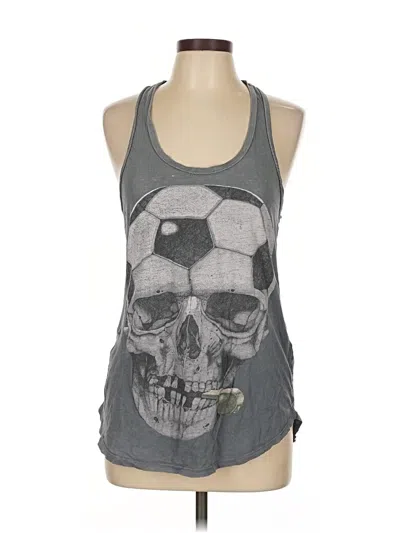 Pre-owned Allsaints Spitalfields Tank Top Gray Halter Neckline Tops