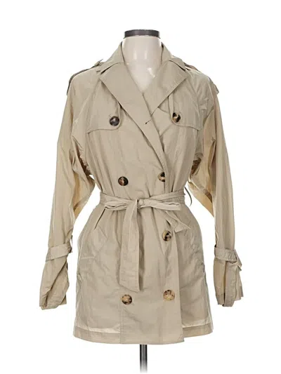 Pre-owned Allsaints Spitalfields Trenchcoat In Brown