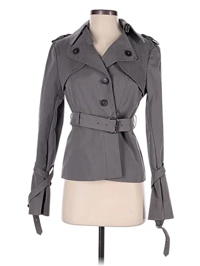 Pre-owned Allsaints Spitalfields Trenchcoat In Gray