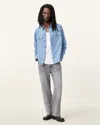 Allsaints Spotter Long Sleeve Military Overshirt In Static Blue