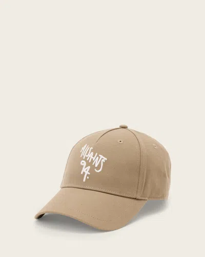 Allsaints Spray Logo Baseball Cap In Neutral