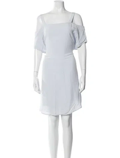 Pre-owned Allsaints Square Neckline Knee-length Dress In Blue