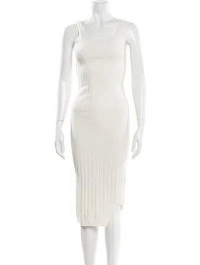 Pre-owned Allsaints Square Neckline Midi Length Dress In Neutral