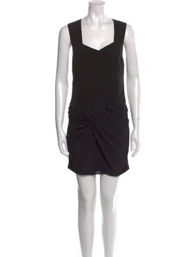 Pre-owned Allsaints Square Neckline Mini Dress In Black