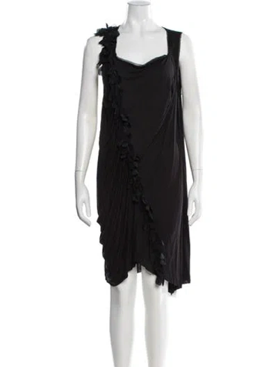 Pre-owned Allsaints Square Neckline Mini Dress In Black