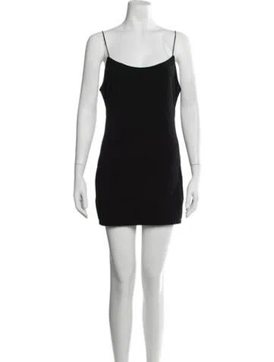 Pre-owned Allsaints Square Neckline Mini Dress In Black