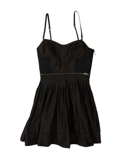 Pre-owned Allsaints Square Neckline Mini Dress In Blue