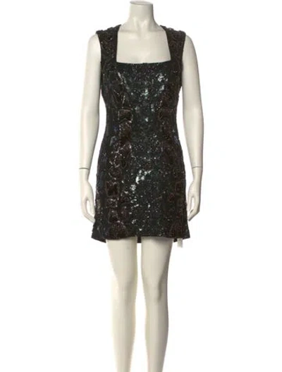 Pre-owned Allsaints Square Neckline Mini Dress In Neutral