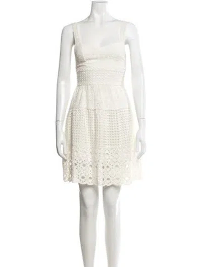 Pre-owned Allsaints Square Neckline Mini Dress In Neutral