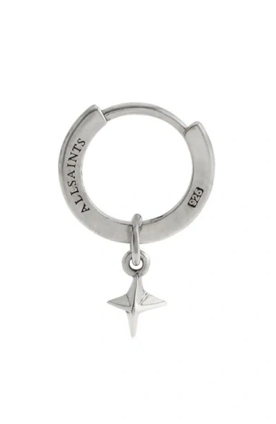 Allsaints Star Huggie Hoop Earring In Metallic