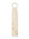 Allsaints Star-intarsia Scarf In Neutrals