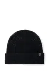 Allsaints Star Tinsel Metallic Beanie In Black
