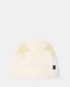 Allsaints Star Tinsel Metallic Beanie In Ecru White