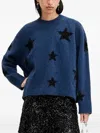 Allsaints Starlet Intarsia-print Jumper In Black