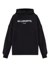 Allsaints Static Graphic-print Hoodie In Black