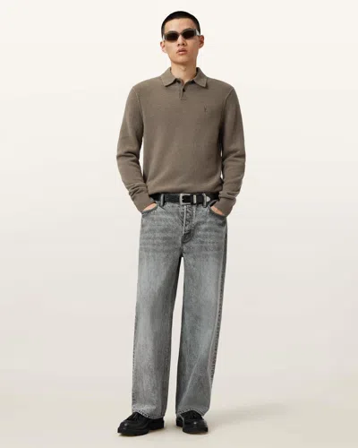 ALLSAINTS ALLSAINTS STATTEN LONG SLEEVE POLO JUMPER,