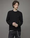 Allsaints Merino Crewneck Sweater In Black