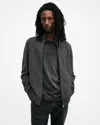 Allsaints Statten Ramskull Zip Up Jacket In Carter Grey