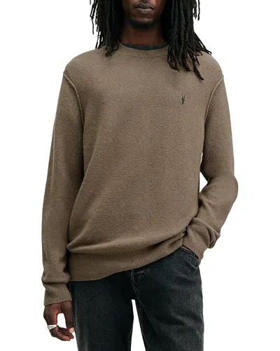 Allsaints Statten Ramskull Crew Neck Jumper In Taylor Green