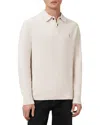 Allsaints Statten Regular Fit Polo Collar Sweater In Neutral