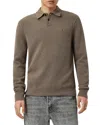 Allsaints Mens Dusky Green Statten Logo-embroidered Regular-fit Cotton Polo Shirt Xxl In Green