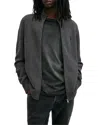 Allsaints Statten Ramskull Zip Up Jacket In Carter Grey