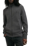Allsaints Statten Ramskull Zip Up Jacket In Carter Grey
