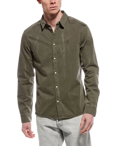 Allsaints Staveley Shirt In Green