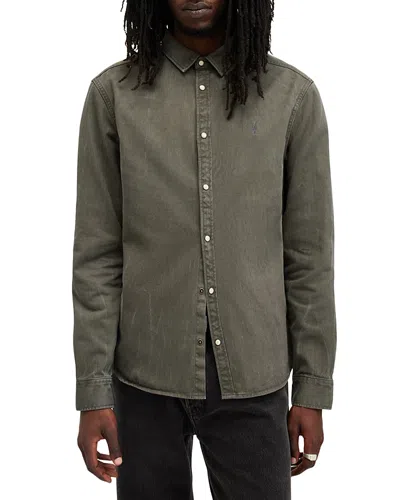 Allsaints Staveley Shirt In Thyme Green