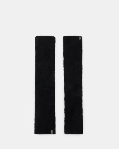Allsaints Steph Brushed Arm Warmer In Black