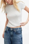Allsaints Stevie Slim Fit Short Sleeve T-shirt In Grey Marl