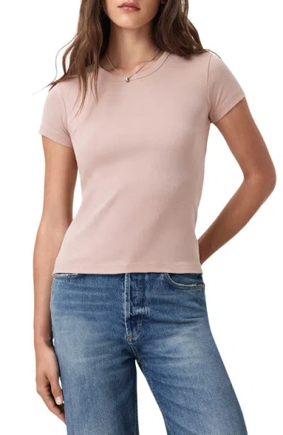 Allsaints Stevie Cotton T-shirt In Pink