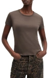Allsaints Stevie Cotton T-shirt In Mocha Brown