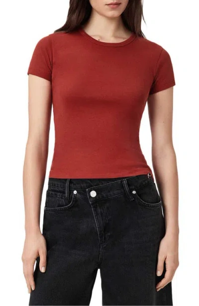Allsaints Stevie Cotton T-shirt In Red