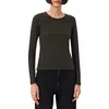 Allsaints Stevie Long Sleeve Organic Cotton T-shirt In Black