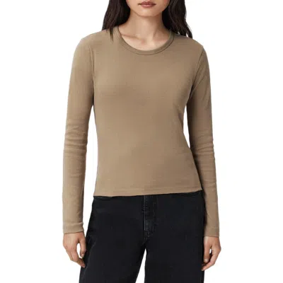 Allsaints Stevie Long Sleeve Organic Cotton T-shirt In Multi