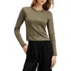 Allsaints Stevie Long Sleeve T-shirt In Tarmac Green