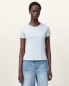 Allsaints Stevie Cotton T-shirt In Barely Blue