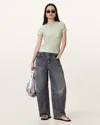 Allsaints Stevie Slim Fit Short Sleeve T-shirt In Jade Green