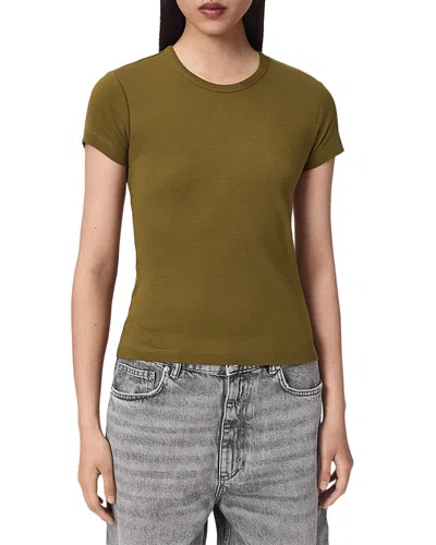 Allsaints Stevie Tee In Khaki Green