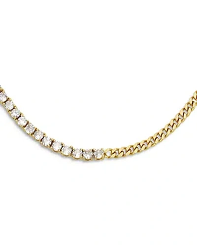 Allsaints Stone Chain Collar Necklace, 14 + 2 In Gold