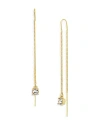 Allsaints Stone Threader Earrings In Gold
