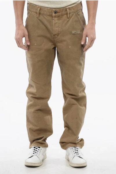 Allsaints Straight Fit Curtis Carpenter Pants In Brown