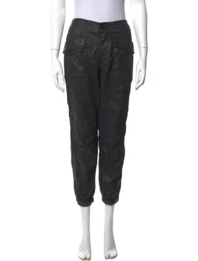 Pre-owned Allsaints Straight Leg Pants In Black