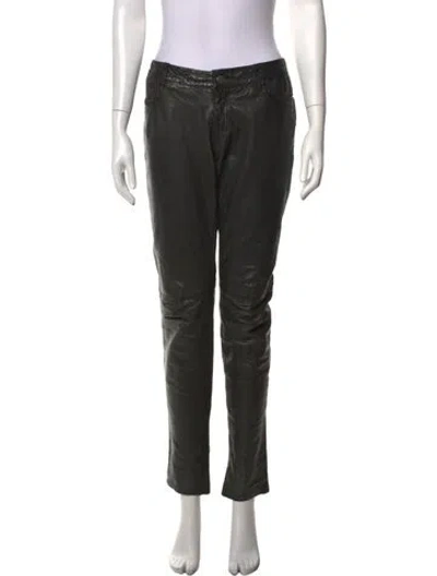 Pre-owned Allsaints Straight Leg Pants In Black