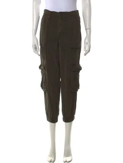Pre-owned Allsaints Straight Leg Pants In Green