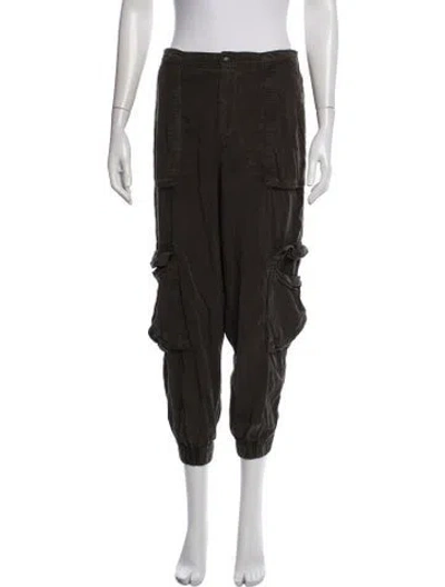 Pre-owned Allsaints Straight Leg Pants In Green