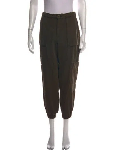 Pre-owned Allsaints Straight Leg Pants In Green