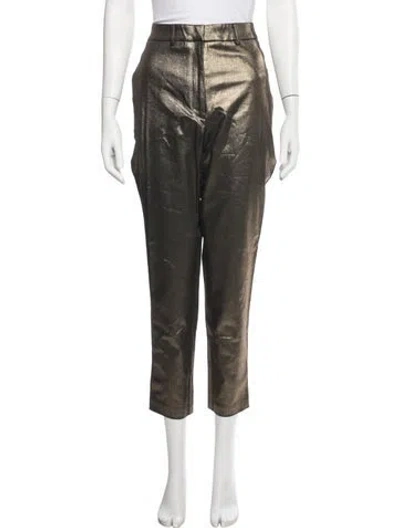 Pre-owned Allsaints Straight Leg Pants W/ Tags In Gold