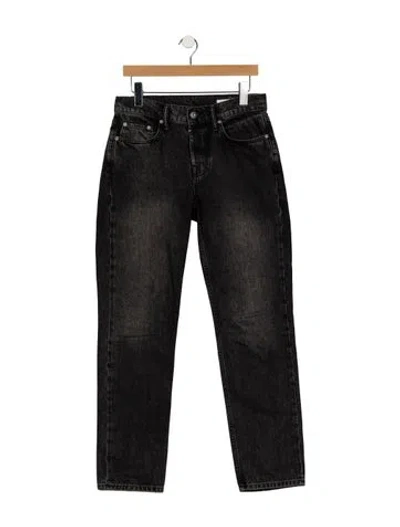Pre-owned Allsaints Straight-leg Jeans In Black